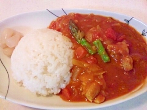 きなこ入り❤トマトのカレー